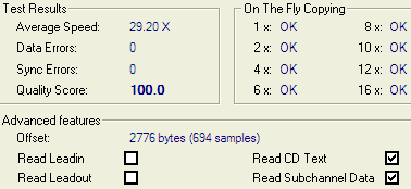 Freecom 32A Nero Advanced DAE Tests Results